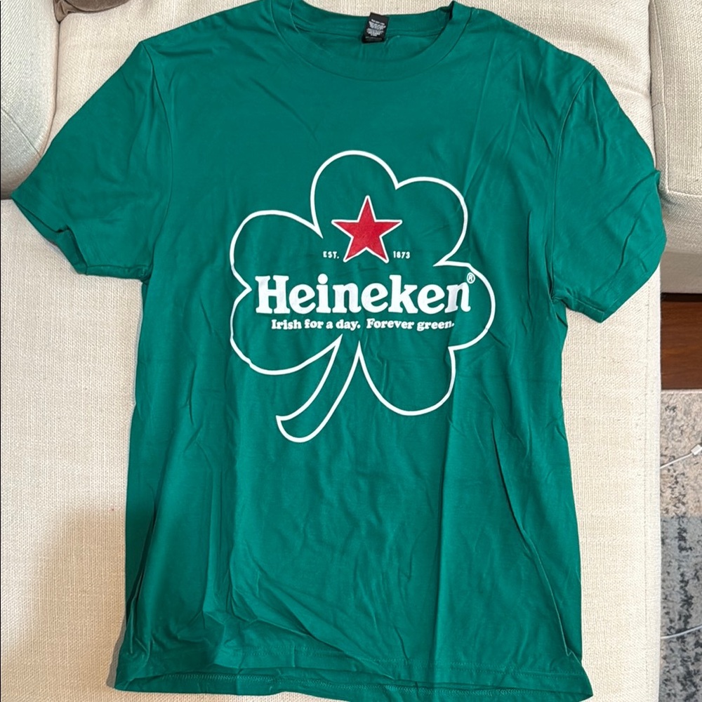 Heineken Green Shamrock T-Shirt NWOT